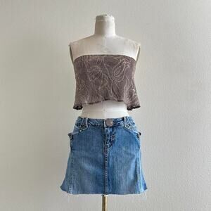 handmade brown gold floral bandeau